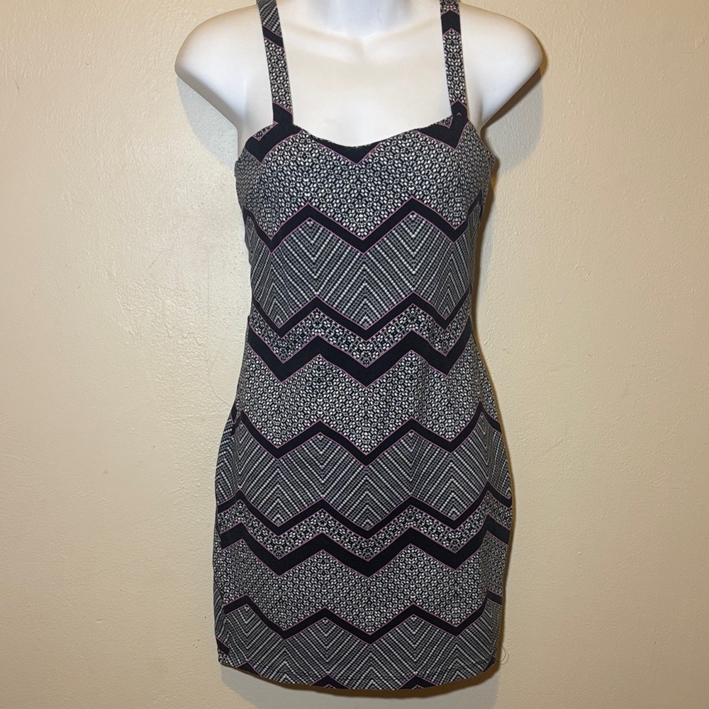 Charlotte Russe Black and White Zigzag Dress